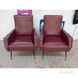 POLTRONE VINTAGE BORDEAUX PZ 2