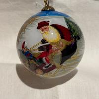 Decorazione natalizia in vetro dipinta a mano