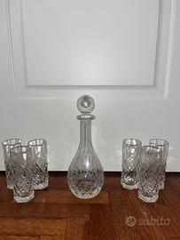 Servizio liquore vintage + 6 bicchieri
