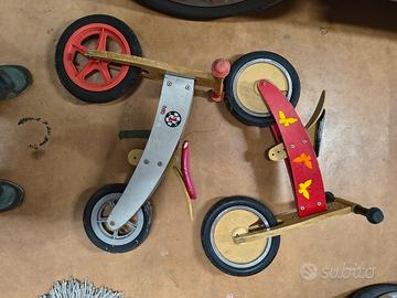 balance bike bici senza pedali legno