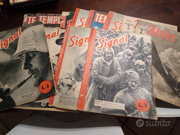 13 riviste 2 guerra m. signal,der adler,tempo