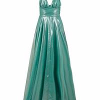 Atelier Legora, abito lungo, lucido, verde, Tg.44