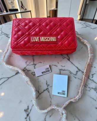 Borsa Love Moschino tracolla rossa trapuntata