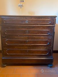 Cassettiera in noce fine 800
