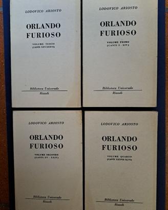 Ariosto: Orlando Furioso - Rizzoli 1955 4 volumi
