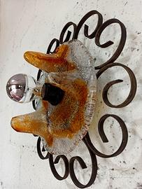 Mazzega coppia lampade brutaliste anni '70