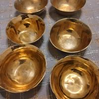 ciotole 7 ottone anni 60/70 
