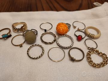 stock lotto anelli vintage d'epoca 