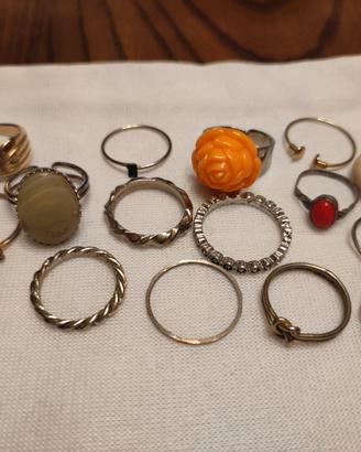 stock lotto anelli vintage d'epoca 