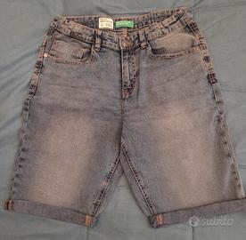 jeans corti  Benetton chiari