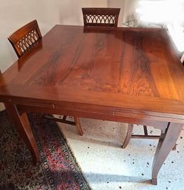 tavolo da pranzo in legno massello allungabile