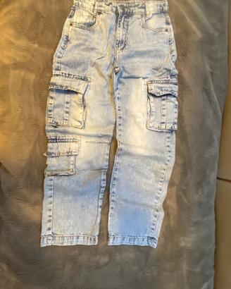 Pantaloni cargo in denim