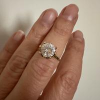 Anello solitario oro giallo