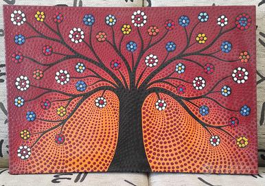 Quadro albero della vita 39x60 con rilievi