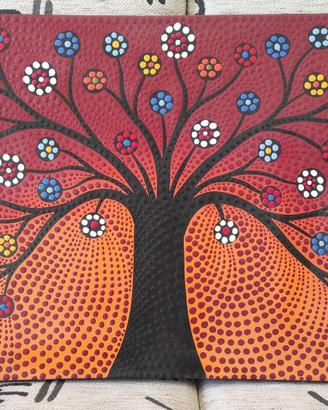 Quadro albero della vita 39x60 con rilievi