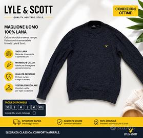 Maglione Lyle & Scott uomo 100% lana