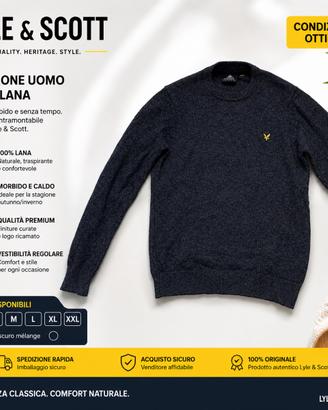 Maglione Lyle & Scott uomo 100% lana