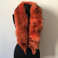 Grande collo di volpe arancione vintage anni '70