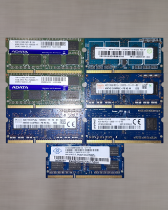 MEMORIA RAM SODIMM DDR2 E DDR3 PER PC PORTATILE
