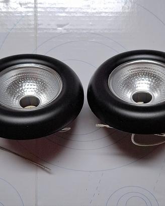 COPPIA DI FARETTI DA INCASSO NERO  PER MENSOLE