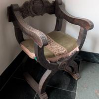 Coppia di sedie vintage Savonarola