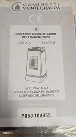 Stufa a legna Caminetti Montegrappa linea6