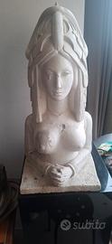  Scultura busto regina egizia in gesso