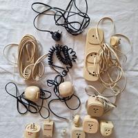 Lotto accessori telefonici vintage, cavi, filtri