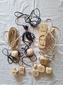 Lotto accessori telefonici vintage, cavi, filtri