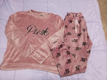 Pigiama femminile rosa antico in coral M/L