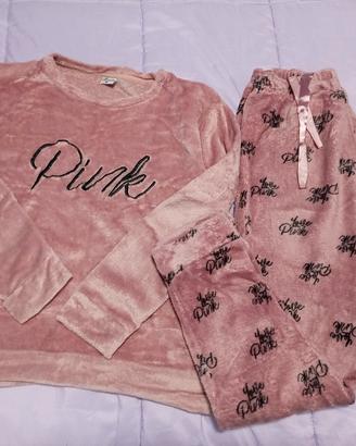 Pigiama femminile rosa antico in coral M/L