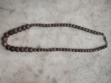 Collana artigianale grigia come nuova