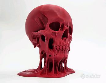 teschio halloween rosso