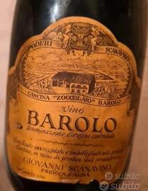 Bottiglia vintage vino Barolo Scanavino