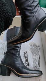 stivali Geox in Vera Pelle - Neri - N. 38