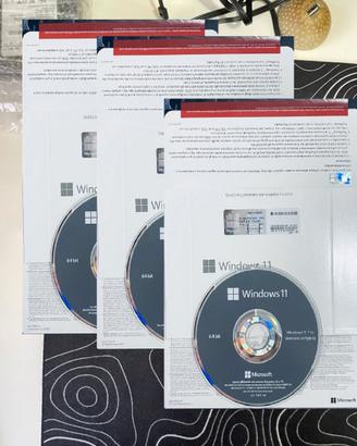 3 BOX Microsoft Windows 11 Pro OEM e DVD Italiano
