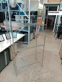 scaffale metallico cromato