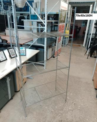 scaffale metallico cromato