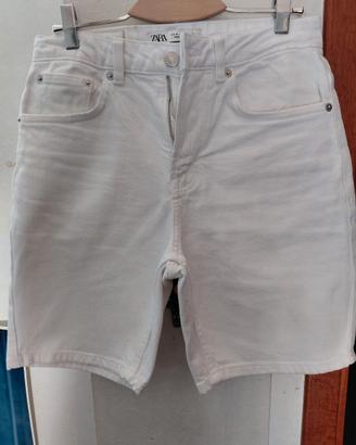 Bermuda bianco in denim Zara