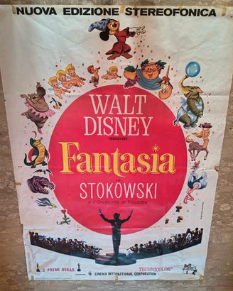 Manifesto cinematografico vintage Fantasia Disney