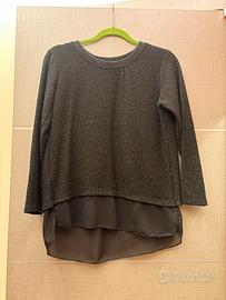 Maglia elegante nera brillante