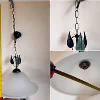 Lampadario rustico vetro