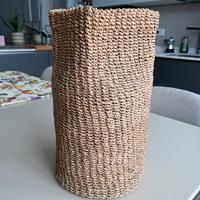 Vaso intrecciato in fibra naturale - stile boho