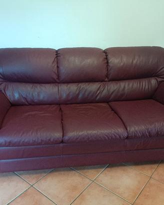 divano pelle bordeaux 