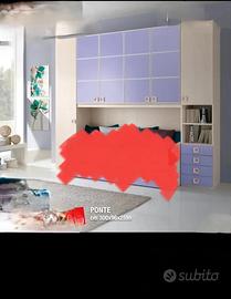 Armadio ponte completo  di letto singolo 