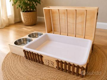 Portafieno  con Lettiera per Coniglio in legno