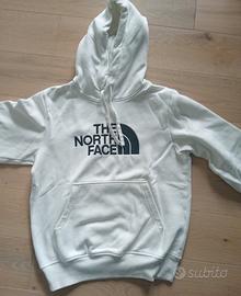 felpa bianca North face