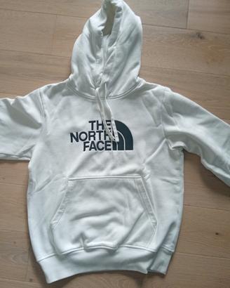 felpa bianca North face