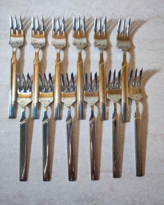 Set 12 forchette da dolce acciaio inox 18/10