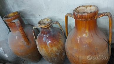 Capasone Giara in ceramica contenitore vino vintag